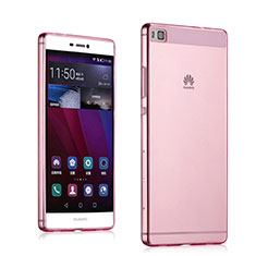 Housse Ultra Slim Silicone Souple Transparente pour Huawei P8 Rose