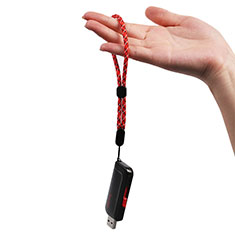 Laniere Bracelet Poignee Strap Universel K04 pour Accessories Da Cellulare Tappi Antipolvere Rouge