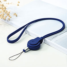 Laniere Bracelet Poignee Strap Universel K05 pour Accessories Da Cellulare Tappi Antipolvere Bleu
