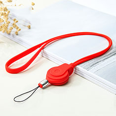 Laniere Bracelet Poignee Strap Universel K05 pour Oppo A7 Rouge