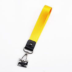 Laniere Bracelet Poignee Strap Universel K06 pour Accessoires Telephone Support De Voiture Jaune