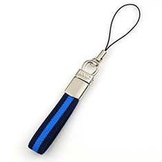 Laniere Bracelet Poignee Strap Universel K12 pour Sharp Aquos R7s Bleu