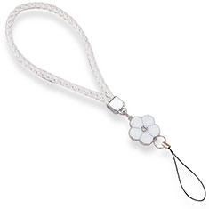 Laniere Bracelet Poignee Strap Universel W02 pour Wiko Power U10 Blanc