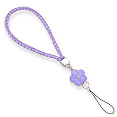 Laniere Bracelet Poignee Strap Universel W02 pour Handy Zubehoer Selfie Sticks Stangen Violet