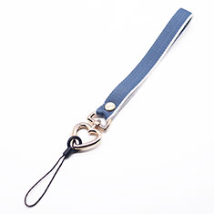 Laniere Bracelet Poignee Strap Universel W04 pour Accessories Da Cellulare Tappi Antipolvere Bleu Ciel