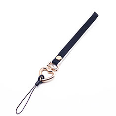 Laniere Bracelet Poignee Strap Universel W04 pour Accessories Da Cellulare Tappi Antipolvere Noir