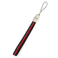Laniere Bracelet Poignee Strap Universel W07 pour Sharp Aquos R7s Rouge et Noir