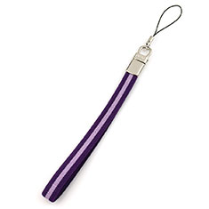 Laniere Bracelet Poignee Strap Universel W07 pour Accessories Da Cellulare Tappi Antipolvere Violet