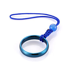Laniere Porte Cles Strap Universel R03 pour Accessories Da Cellulare Tappi Antipolvere Bleu