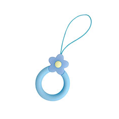 Laniere Porte Cles Strap Universel R06 pour Accessories Da Cellulare Tappi Antipolvere Bleu