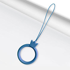 Laniere Porte Cles Strap Universel R07 pour Vivo Y35 4G Bleu