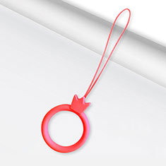 Laniere Porte Cles Strap Universel R07 pour Accessories Da Cellulare Tappi Antipolvere Rouge
