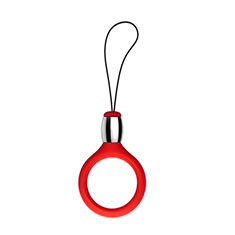 Laniere Porte Cles Strap Universel pour Vivo Y78 5G Rouge