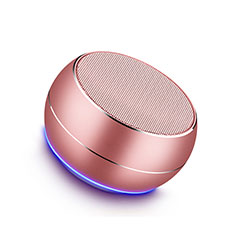 Mini Haut Parleur Enceinte Portable Sans Fil Bluetooth Haut-Parleur pour Vivo iQOO Z6x Or Rose