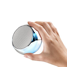 Mini Haut Parleur Enceinte Portable Sans Fil Bluetooth Haut-Parleur S03 pour Accessories Da Cellulare Tappi Antipolvere Argent
