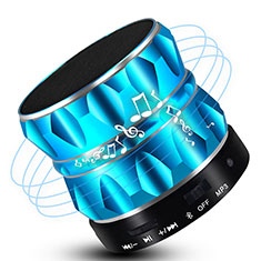 Mini Haut Parleur Enceinte Portable Sans Fil Bluetooth Haut-Parleur S13 pour Samsung Galaxy A71 4G A715 Bleu Ciel