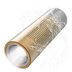 Mini Haut Parleur Enceinte Portable Sans Fil Bluetooth Haut-Parleur S15 pour Samsung Galaxy A20 Or