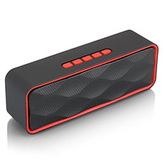 Mini Haut Parleur Enceinte Portable Sans Fil Bluetooth Haut-Parleur S18 pour Vivo iQOO U3 5G Rouge