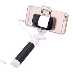 Perche de Selfie Filaire Baton de Selfie Cable Extensible de Poche Universel S04 pour Samsung Galaxy A9 Pro 2016 SM-A9100 Noir