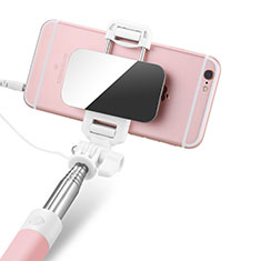 Perche de Selfie Filaire Baton de Selfie Cable Extensible de Poche Universel S05 pour Nokia G300 5G Rose