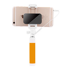 Perche de Selfie Filaire Baton de Selfie Cable Extensible de Poche Universel S07 pour Realme 7 Pro Jaune