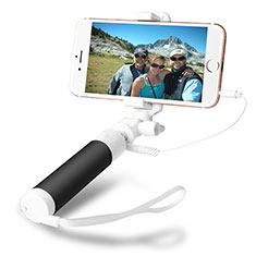 Perche de Selfie Filaire Baton de Selfie Cable Extensible de Poche Universel S09 pour Huawei Ascend GX1 Noir