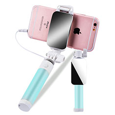 Perche de Selfie Filaire Baton de Selfie Cable Extensible de Poche Universel S12 pour Asus Zenfone 5 Vert