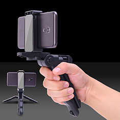 Perche de Selfie Filaire Baton de Selfie Cable Extensible de Poche Universel S21 pour Samsung Galaxy A9 Pro 2016 SM-A9100 Noir