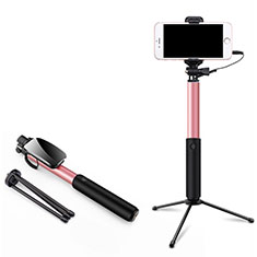 Perche de Selfie Filaire Baton de Selfie Cable Extensible de Poche Universel T35 pour Xiaomi Redmi Note 12 Explorer Rose
