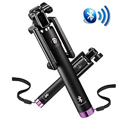 Perche de Selfie Sans Fil Bluetooth Baton de Selfie Extensible de Poche Universel S14 pour Asus Zenfone 5 Violet