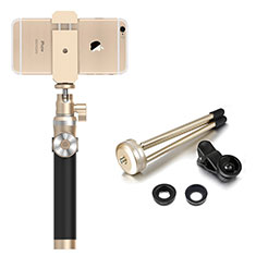 Perche de Selfie Sans Fil Bluetooth Baton de Selfie Extensible de Poche Universel S16 pour HTC Desire 21 Pro 5G Or
