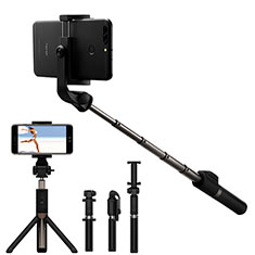 Perche de Selfie Sans Fil Bluetooth Baton de Selfie Extensible de Poche Universel S23 pour Vivo Y31s 5G Noir