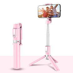 Perche de Selfie Trepied Sans Fil Bluetooth Baton de Selfie Extensible de Poche Universel T28 pour Samsung Galaxy A12 Nacho Rose