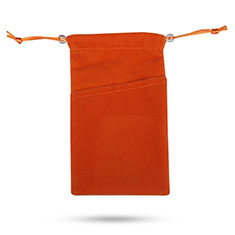 Pochette Velour Housse Universel pour Realme 7 Pro Orange