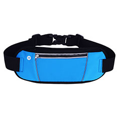 Sacs Banane Ceinture de Course Reglable Etanche Universel S02 pour Realme Narzo 50i Bleu Ciel