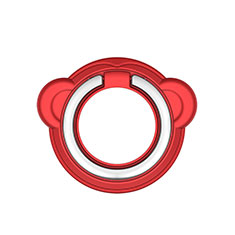 Support Bague Anneau Support Telephone Magnetique Universel H16 pour Huawei P smart S Rouge