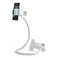 Support de Bureau Support Smartphone Flexible Universel Pliable Rotatif 360 T11 pour Accessoires Telephone Brassards Blanc