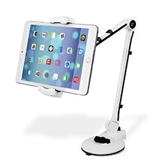 Support de Bureau Support Tablette Flexible Universel Pliable Rotatif 360 H01 pour Apple iPad 10.9 (2022) Blanc