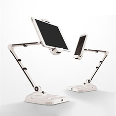 Support de Bureau Support Tablette Flexible Universel Pliable Rotatif 360 H07 pour Apple iPad Air Blanc