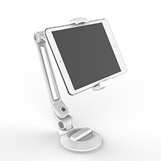 Support de Bureau Support Tablette Flexible Universel Pliable Rotatif 360 H12 pour Samsung Galaxy Tab A6 10.1 SM-T580 SM-T585 Blanc
