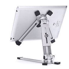 Support de Bureau Support Tablette Flexible Universel Pliable Rotatif 360 K19 pour Apple iPad 10.2 (2021) Argent