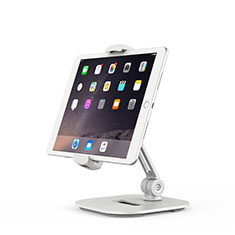 Support de Bureau Support Tablette Flexible Universel Pliable Rotatif 360 T02 pour Apple iPad Pro 12.9 (2021) Blanc