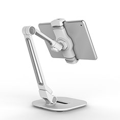 Support de Bureau Support Tablette Flexible Universel Pliable Rotatif 360 T44 pour Apple iPad Air 3 Argent