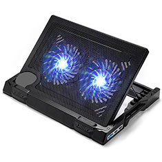 Support Ordinateur Portable Ventilateur de Refroidissement Radiateur Universel 9 Pouces a 17 Pouces L06 pour Apple MacBook Pro 15 pouces Retina Noir