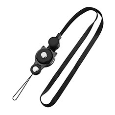 Tour de Cou Laniere Attache Strap Universel N09 pour Sharp Aquos Sense4 Basic Noir