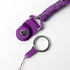 Tour de Cou Laniere Attache Strap Universel pour Accessories Da Cellulare Tappi Antipolvere Violet