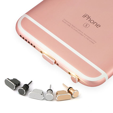 Bouchon Anti-poussiere Lightning USB Jack J04 pour Apple iPad Air 2 Or Rose