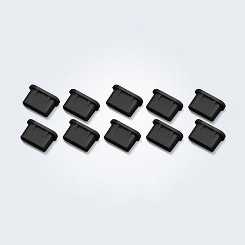 Bouchon Anti-poussiere USB-C Jack Type-C Universel 10PCS H01 pour Apple iPhone 16 Pro Noir