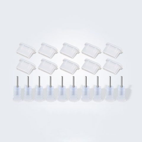 Bouchon Anti-poussiere USB-C Jack Type-C Universel 10PCS pour Apple iPad Air 5 10.9 (2022) Blanc