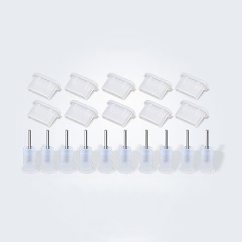 Bouchon Anti-poussiere USB-C Jack Type-C Universel 10PCS pour Apple iPad Pro 12.9 (2022) Blanc